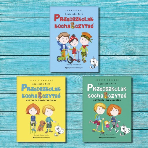 Przedszkolak kocha czytać. Komplet - Agnieszka Bala